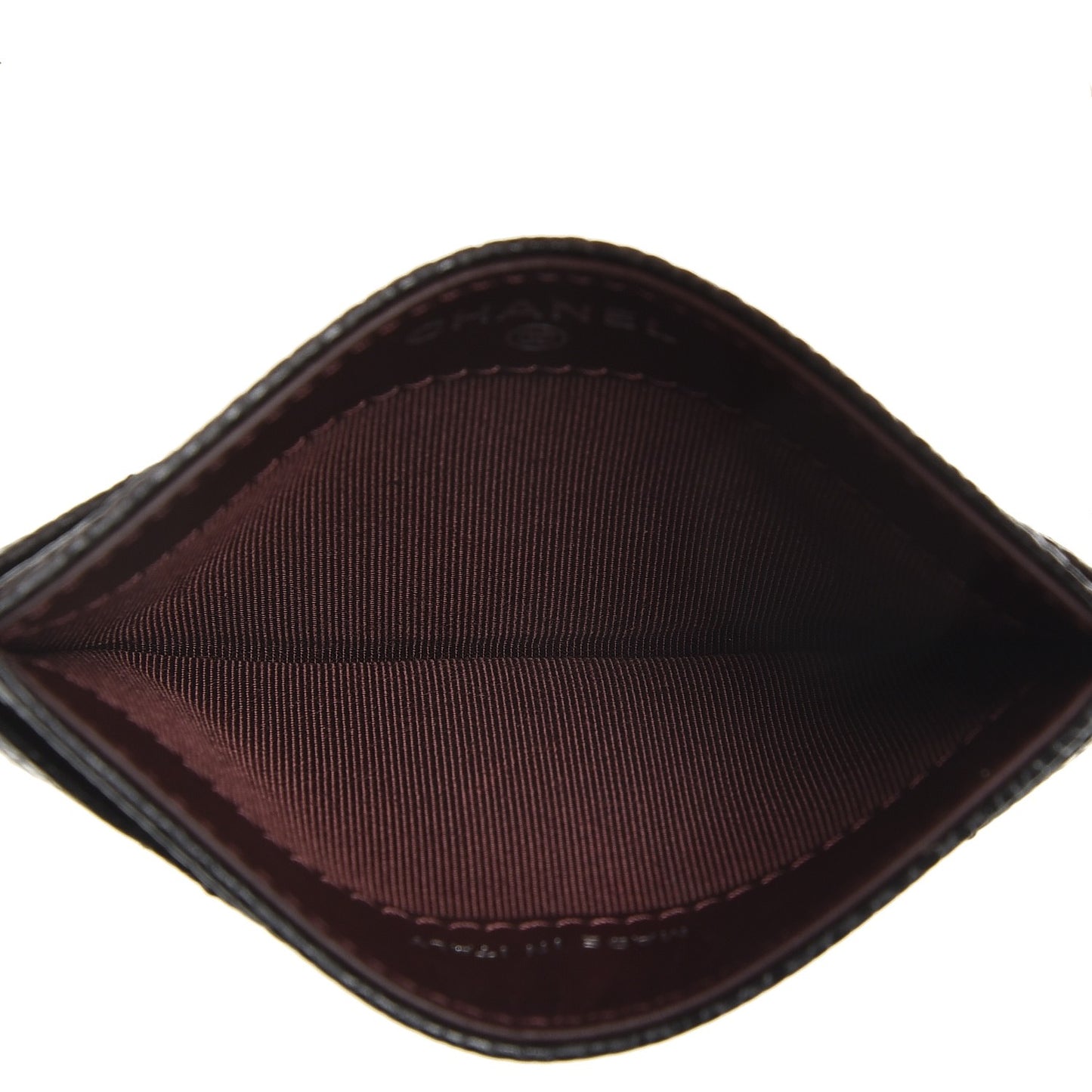 Caviar Quilted Card Holder Black