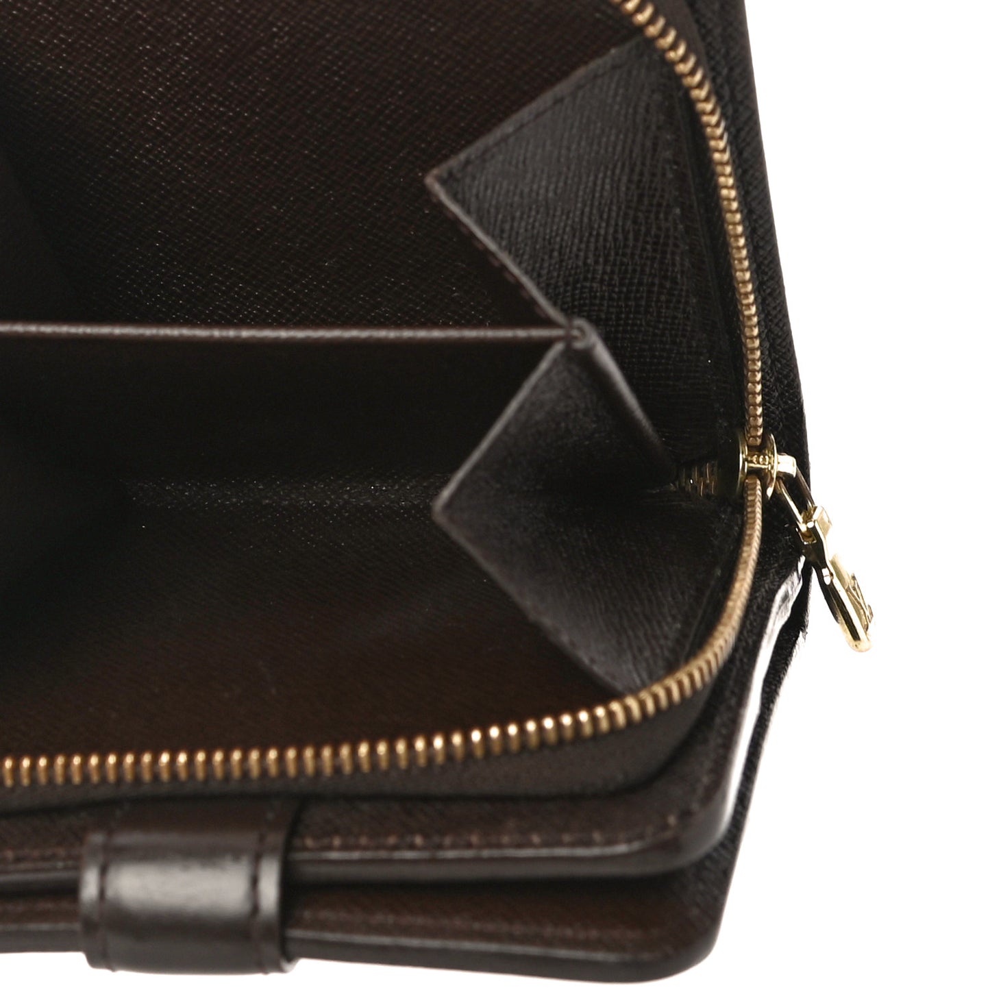 Damier Ebene Zippe Zipped Compact Wallet