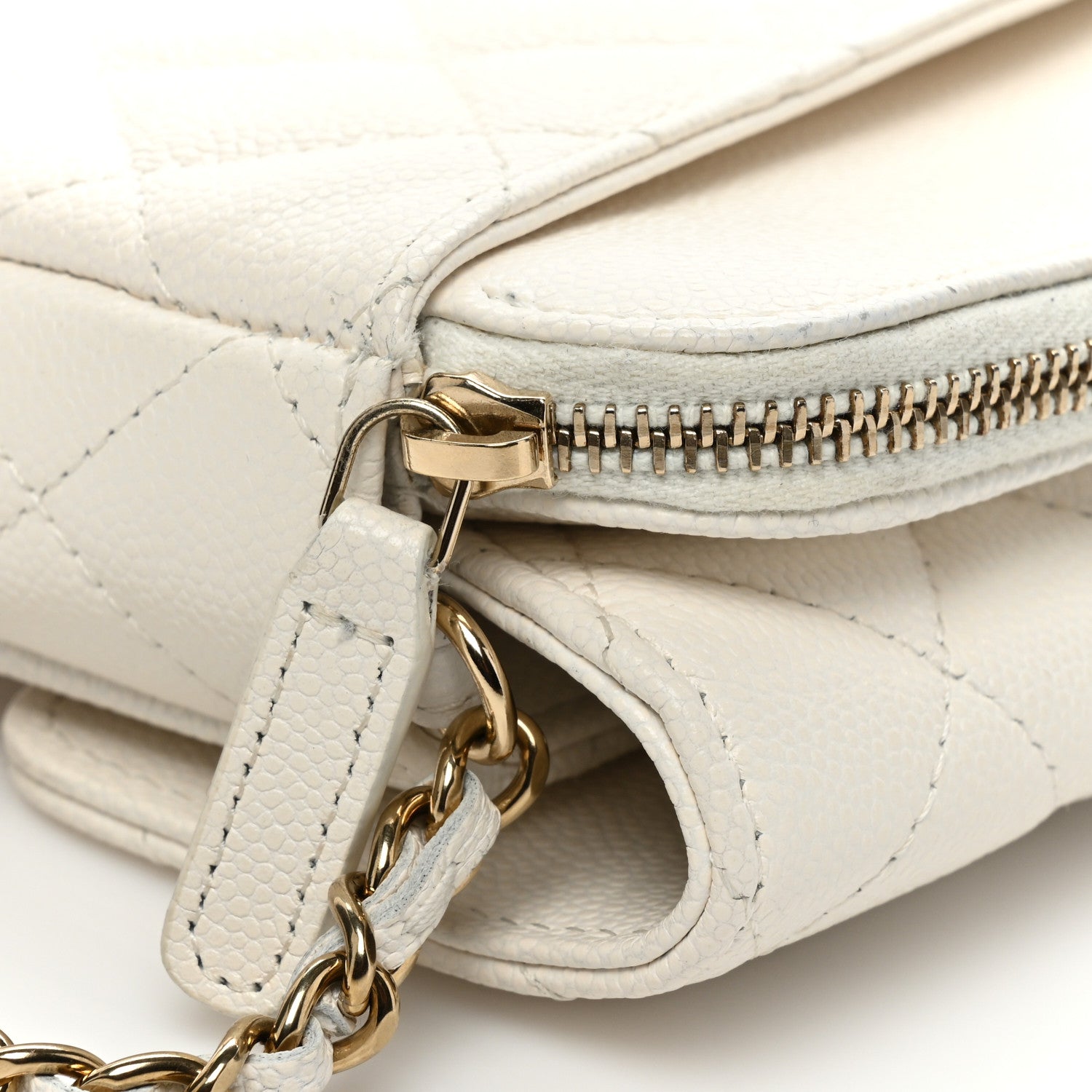 Chanel Lambskin Quilted Flap Phone Holder With Chain White 17 of 17