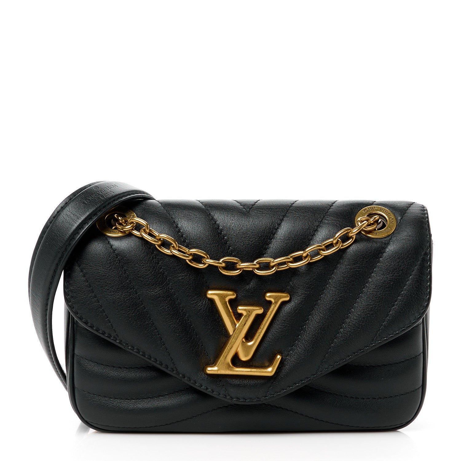 Louis Vuitton Calfskin LV New Wave Chain Bag Black 1 of 10