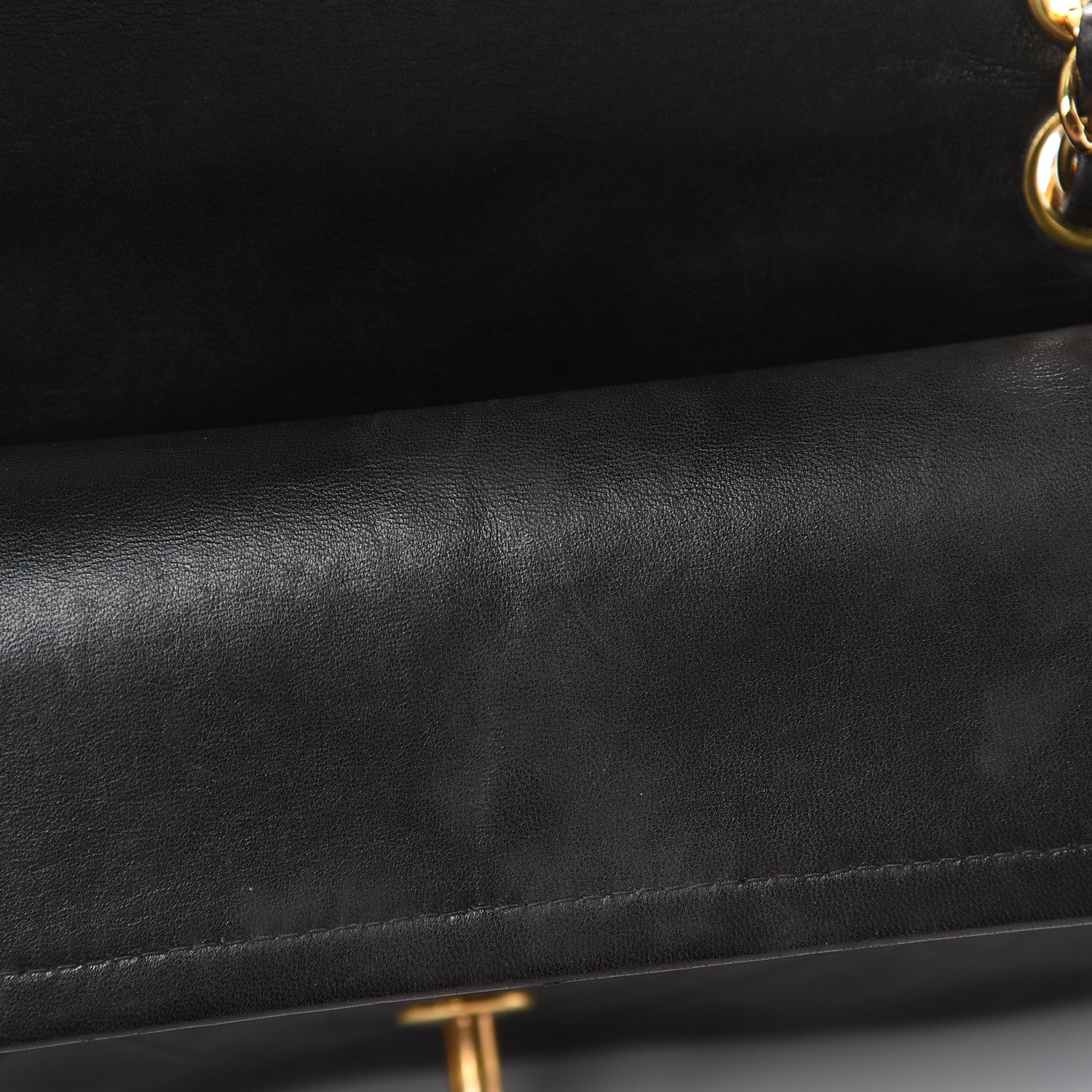 Chanel Lambskin Quilted Small Double Flap Black 18 of 22