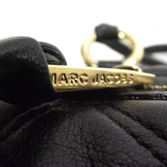 Quilted Leather Stam Black