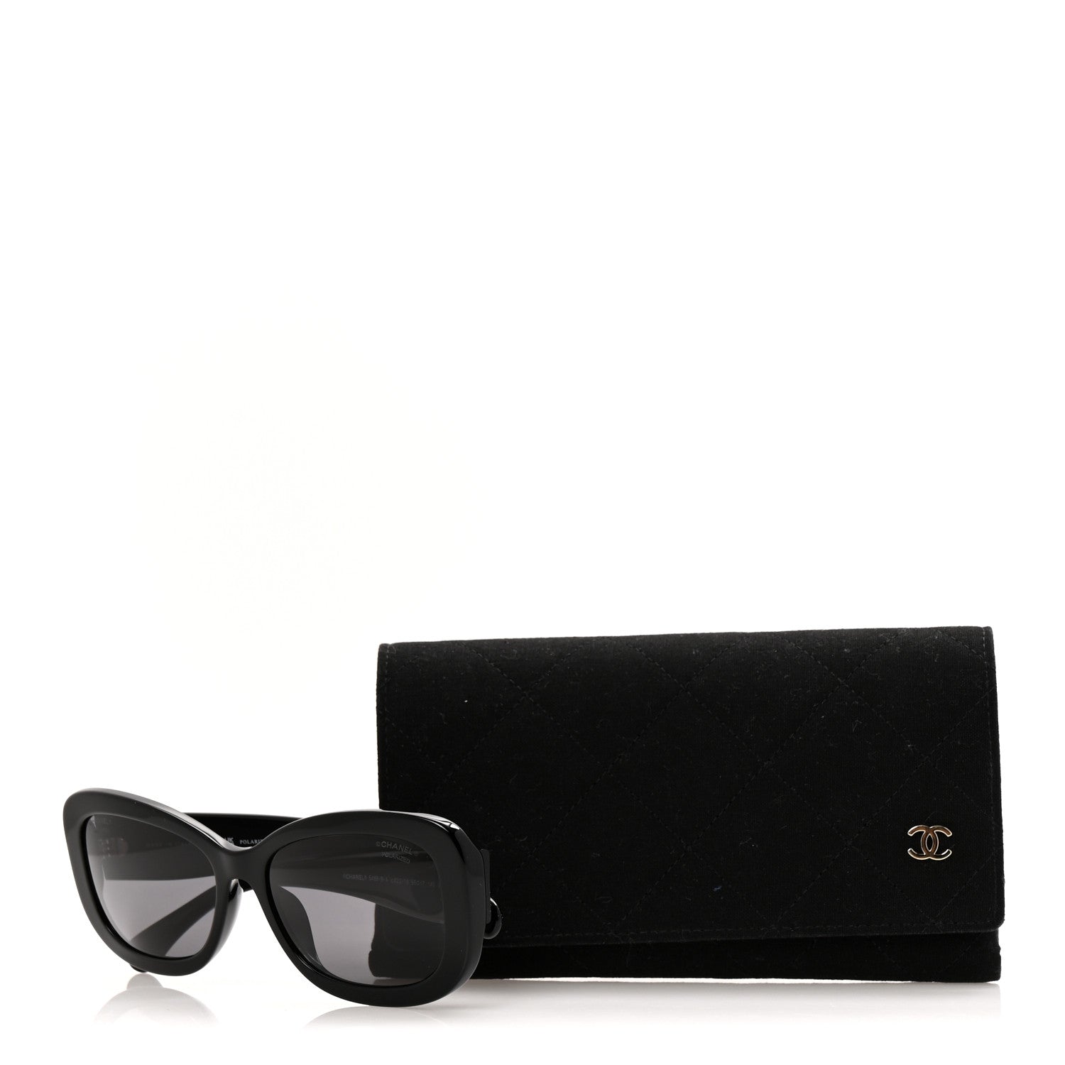 Chanel Acetate Polarized CC Sunglasses 5468-B-A Black 8 of 8