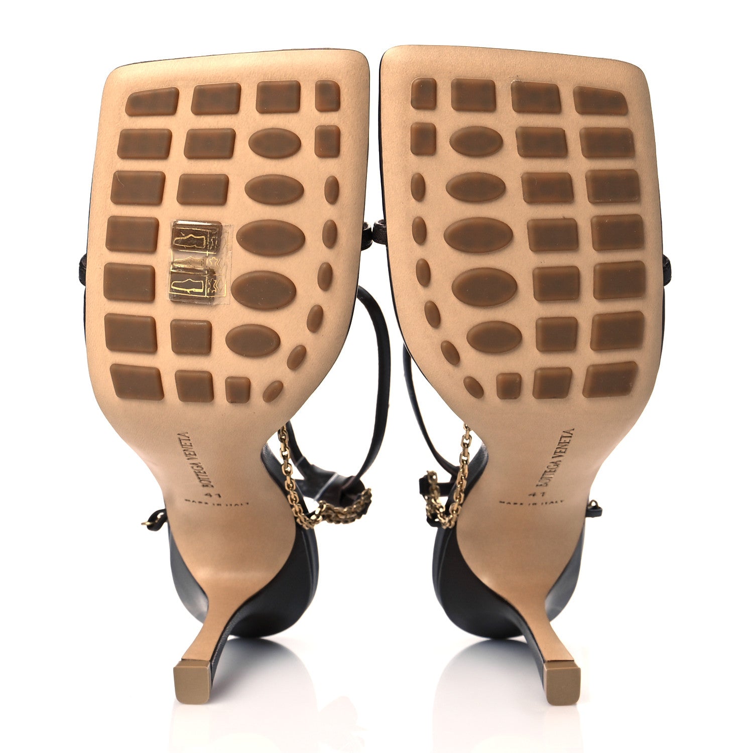 Bottega Veneta Lambskin Stretch Chain Strap 90mm Sandals 40 Ebony 6 of 8