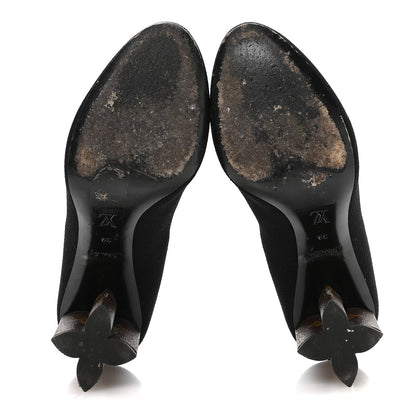 Louis Vuitton Monogram Stretch Fabric Silhouette Ankle Boots 39 Black 6 of 7