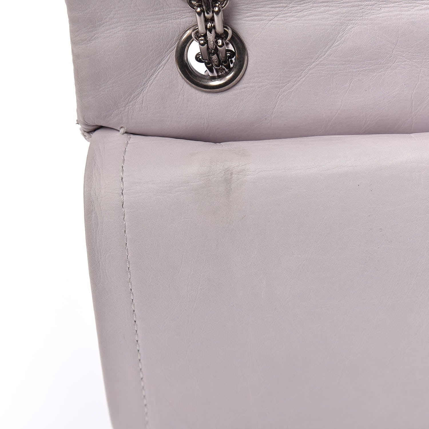 Chanel Aged Calfskin Quilted 50th Anniversary 2.55 Reissue 228 Flap White 26 of 27