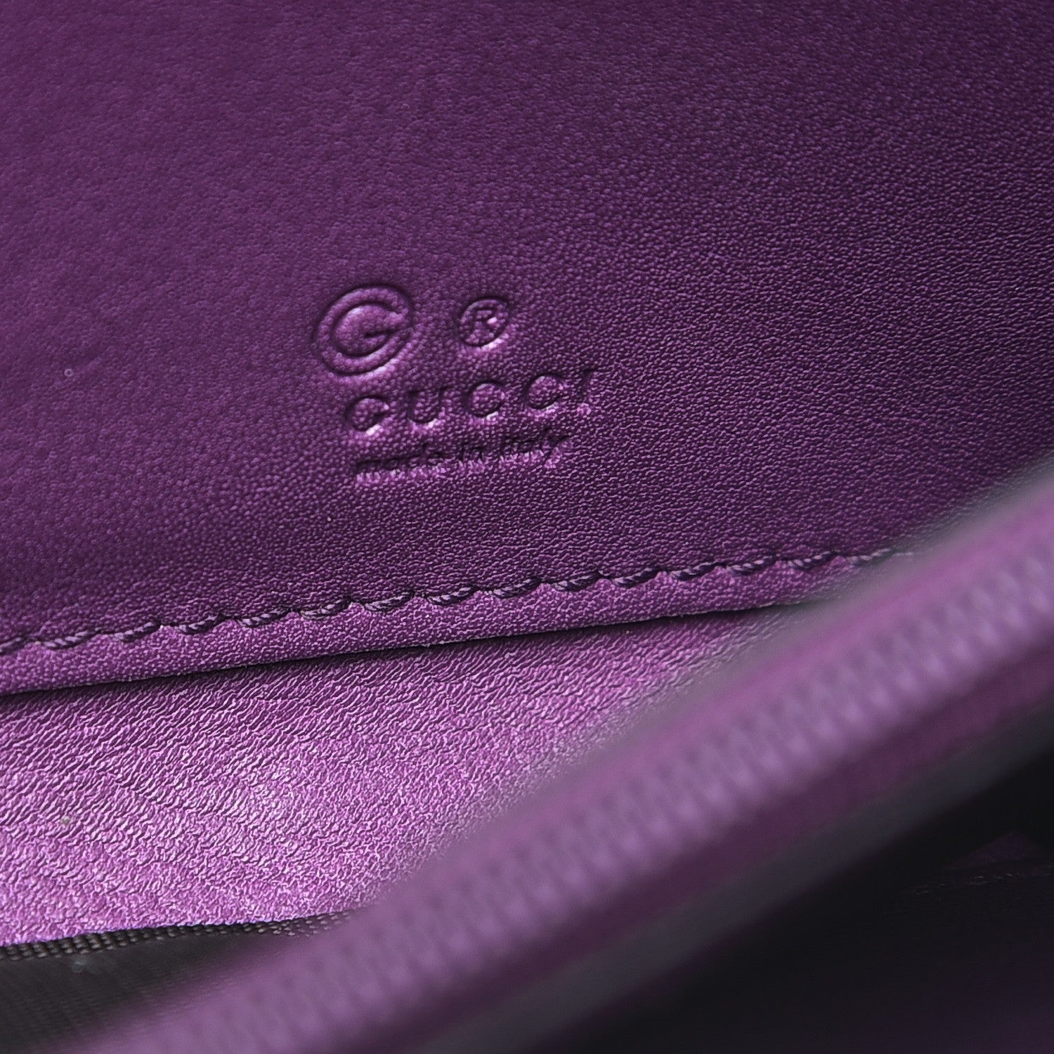 Gucci Guccissima Donna Long Wallet Purple 5 of 10