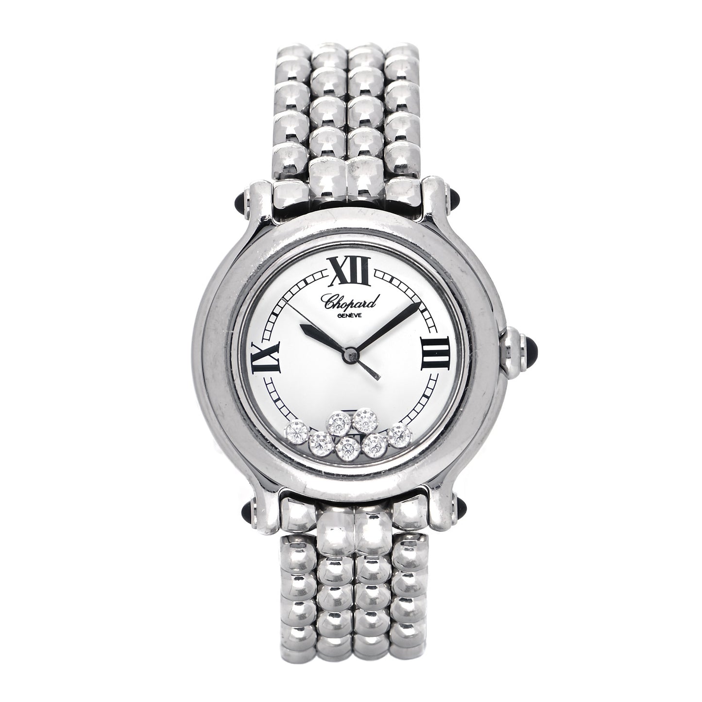 Stainless Steel 7 Diamond 32mm Happy Sport Quartz Watch