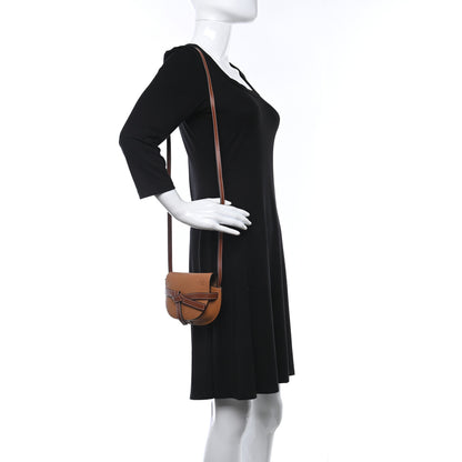 Loewe Grained Calfskin Mini Gate Crossbody Bag Caramel Pecan 2 of 9