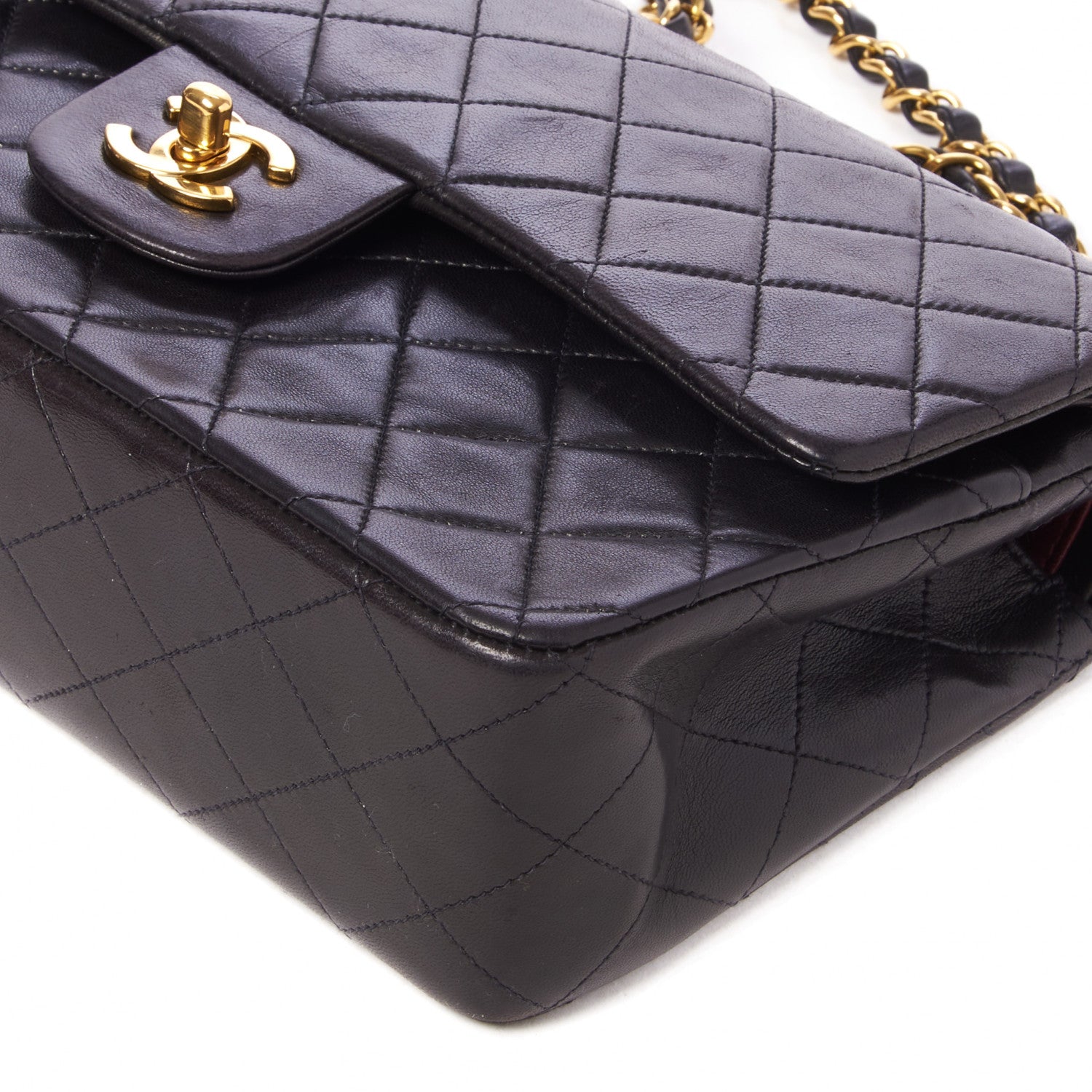 Chanel Lambskin Quilted Medium Double Flap Black 4 of 9