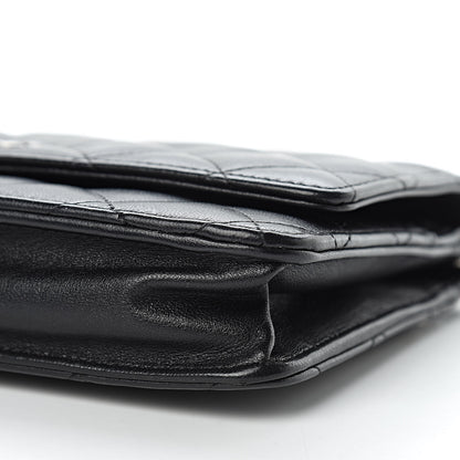 Chanel Lambskin Quilted Wallet On Chain WOC Black 11 of 14