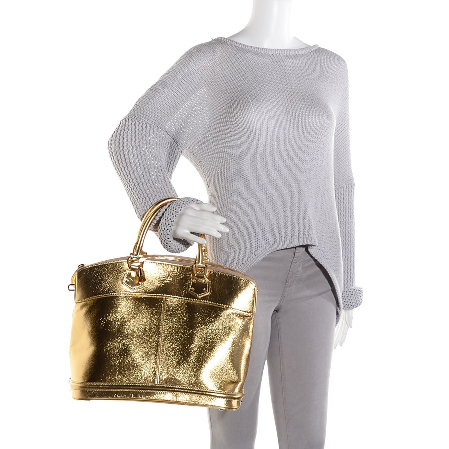 Louis Vuitton Suhali Lockit MM Gold 2 of 7