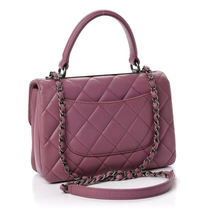 Chanel Lambskin Quilted Small Trendy CC Dual Handle Flap Bag Purple 4 of 13