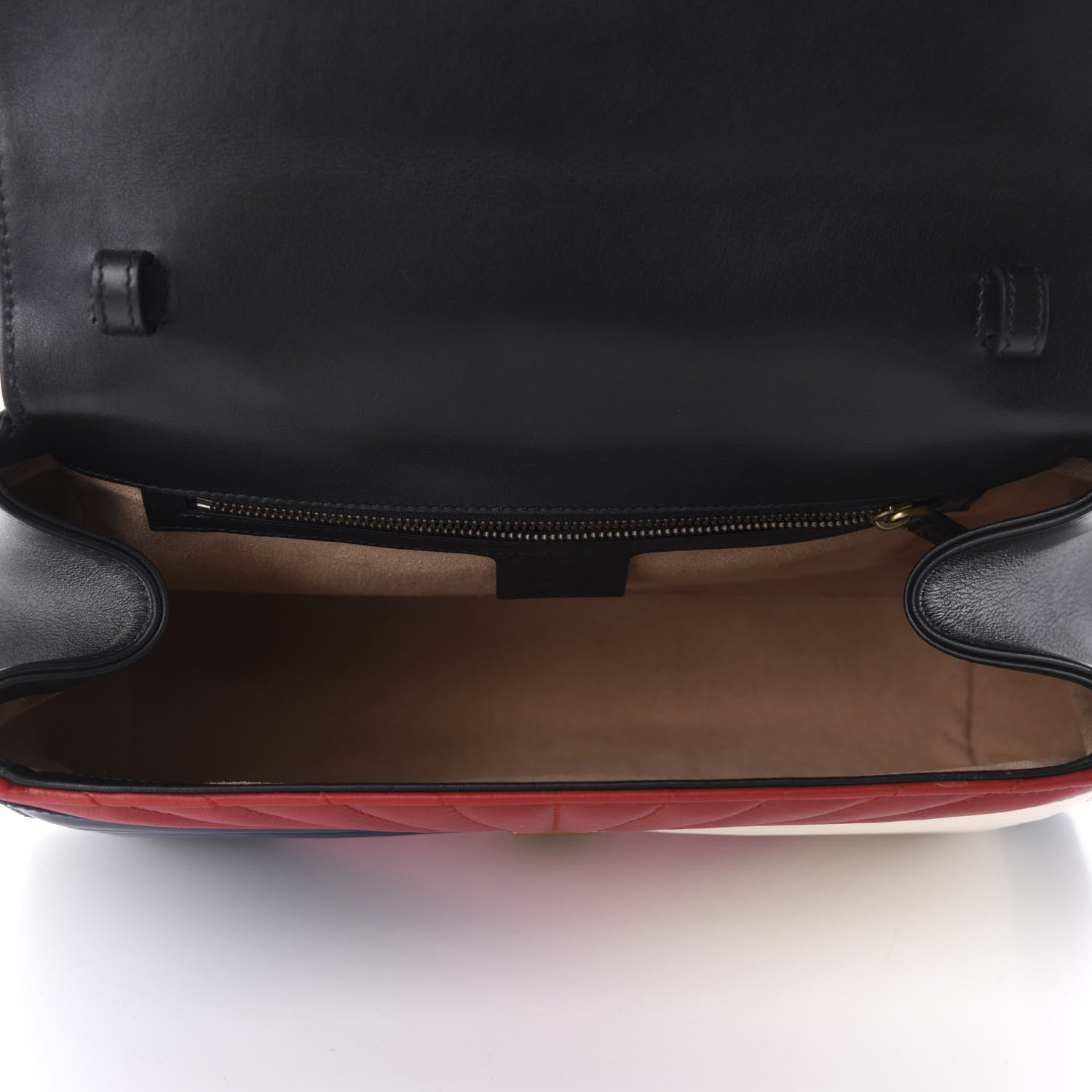 Gucci Calfskin Bamboo Trapuntata Queen Margaret Top Handle Bag Blue Agata Hibiscus Red Mystic White Sugar Pink 6 of 11