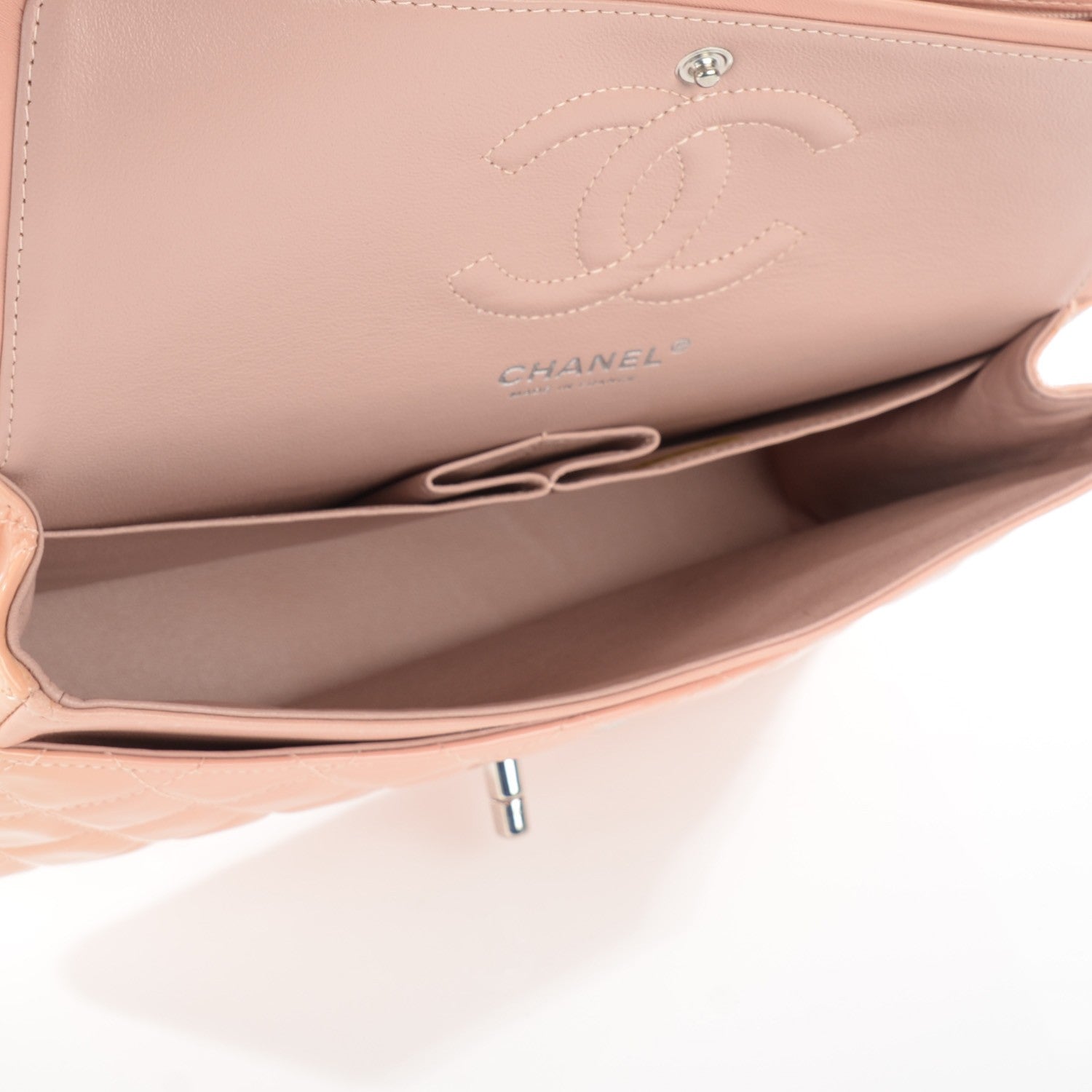 Chanel Patent Quilted Medium Double Flap Light Pink 5 of 8