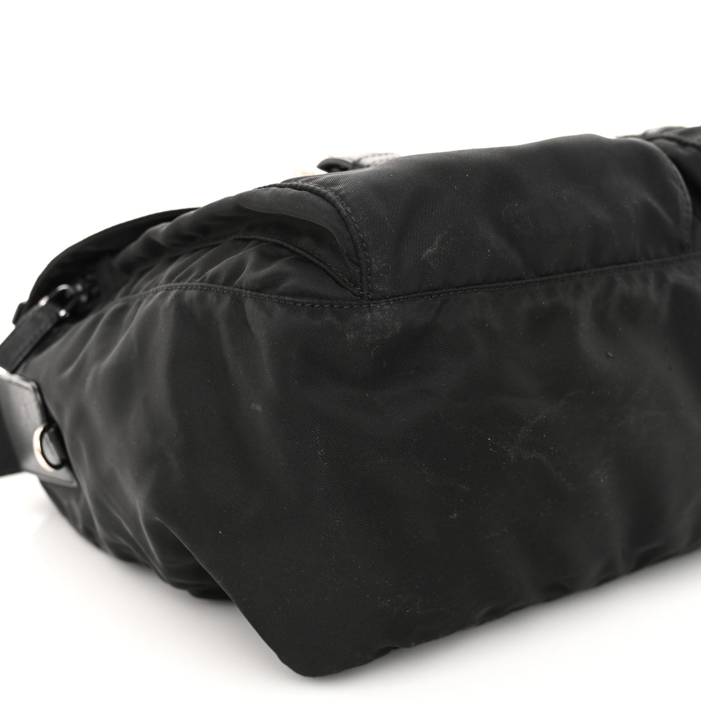 Tessuto Nylon Saffiano Vela Messenger Bag Black