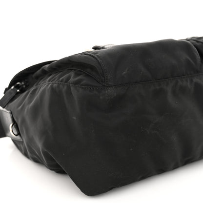 Prada Tessuto Nylon Saffiano Vela Messenger Bag Black 8 of 9