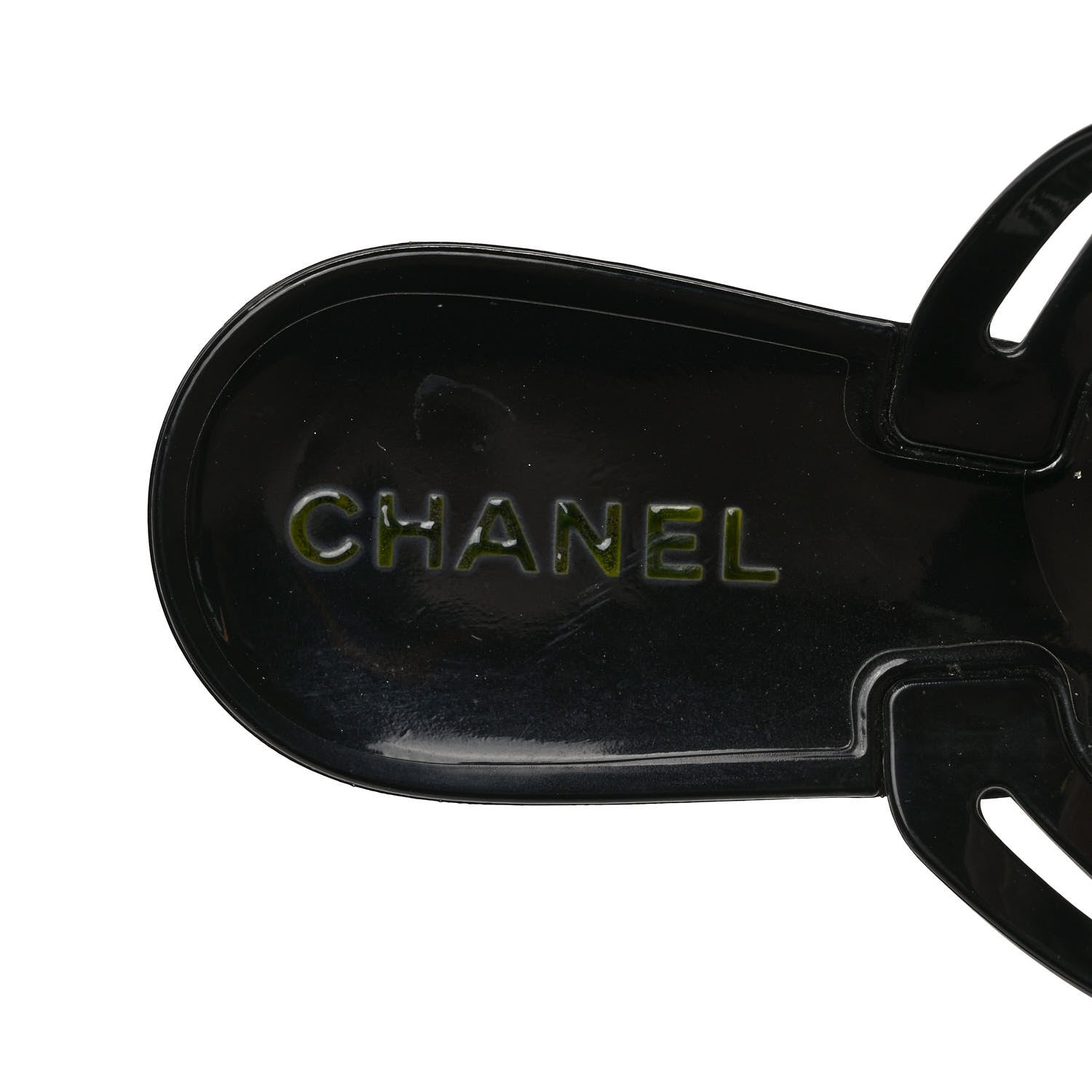 Chanel Jelly Camellia Thong Sandals 38 Black Ivory 7 of 9