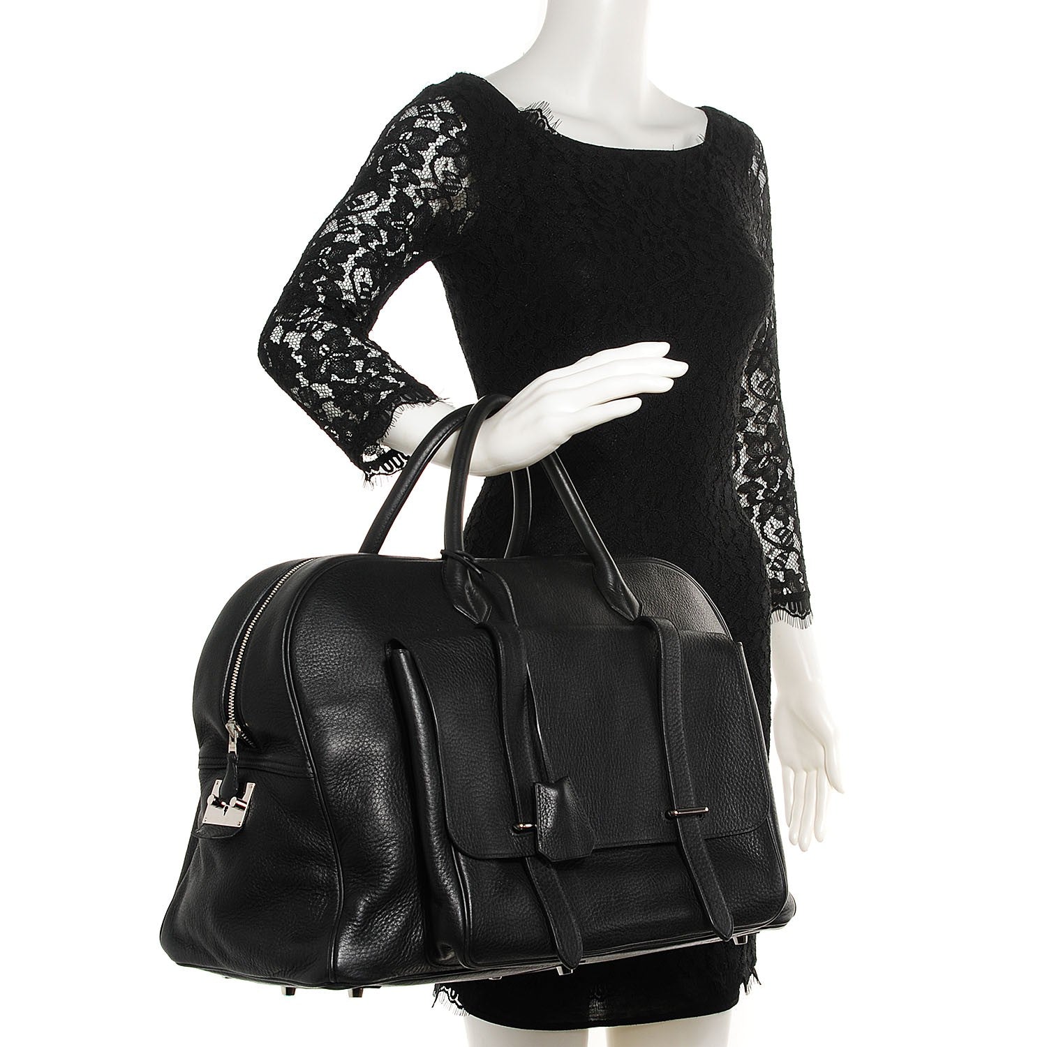 Hermes Taurillon Clemence Steve 45 Black 2 of 17