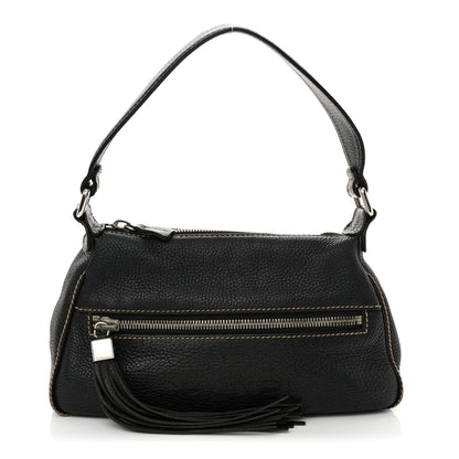 Chanel Grained Calfskin Tassel Shoulder Bag Black 1 of 13