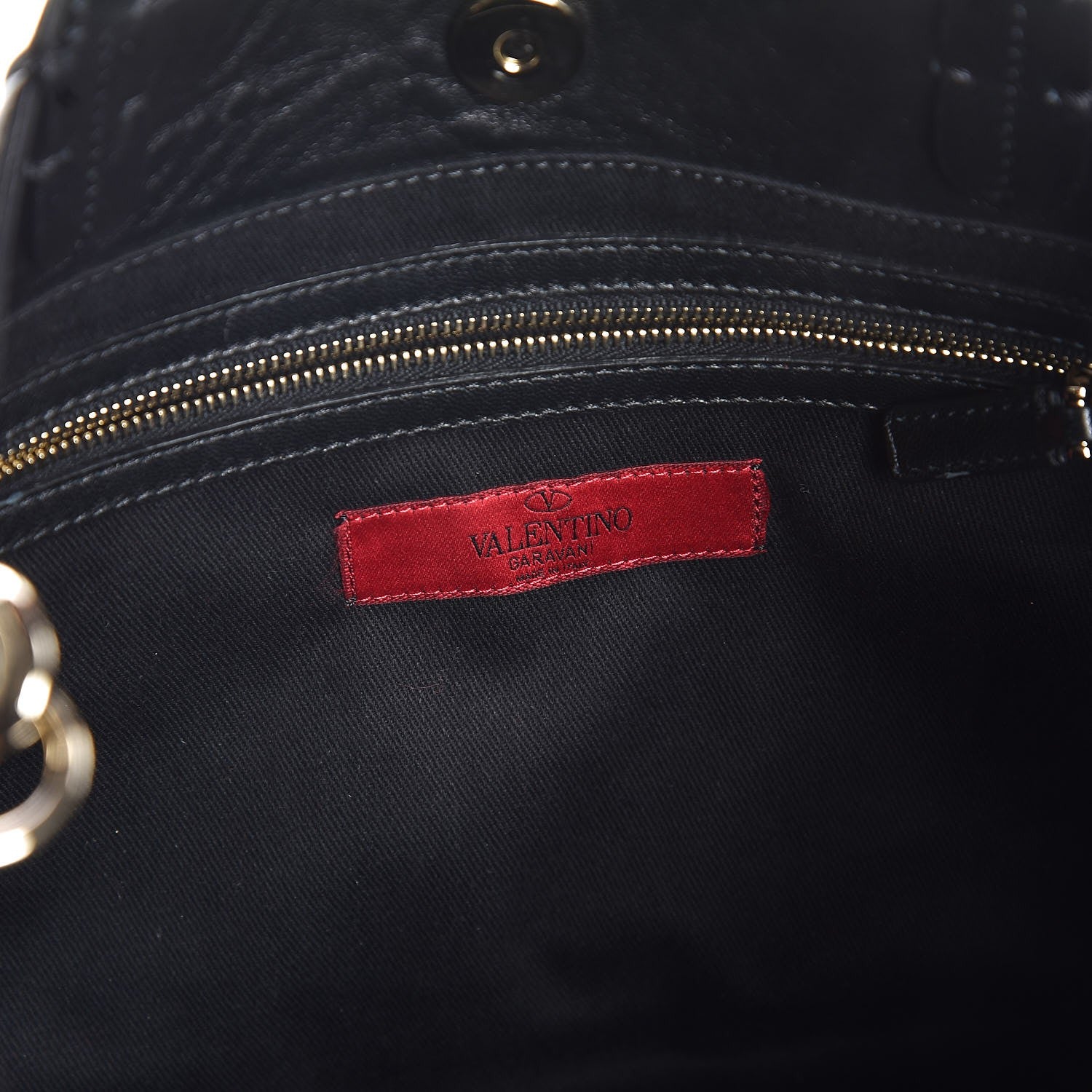 Valentino Garavani Vitello Crystal Tote Black 7 of 8