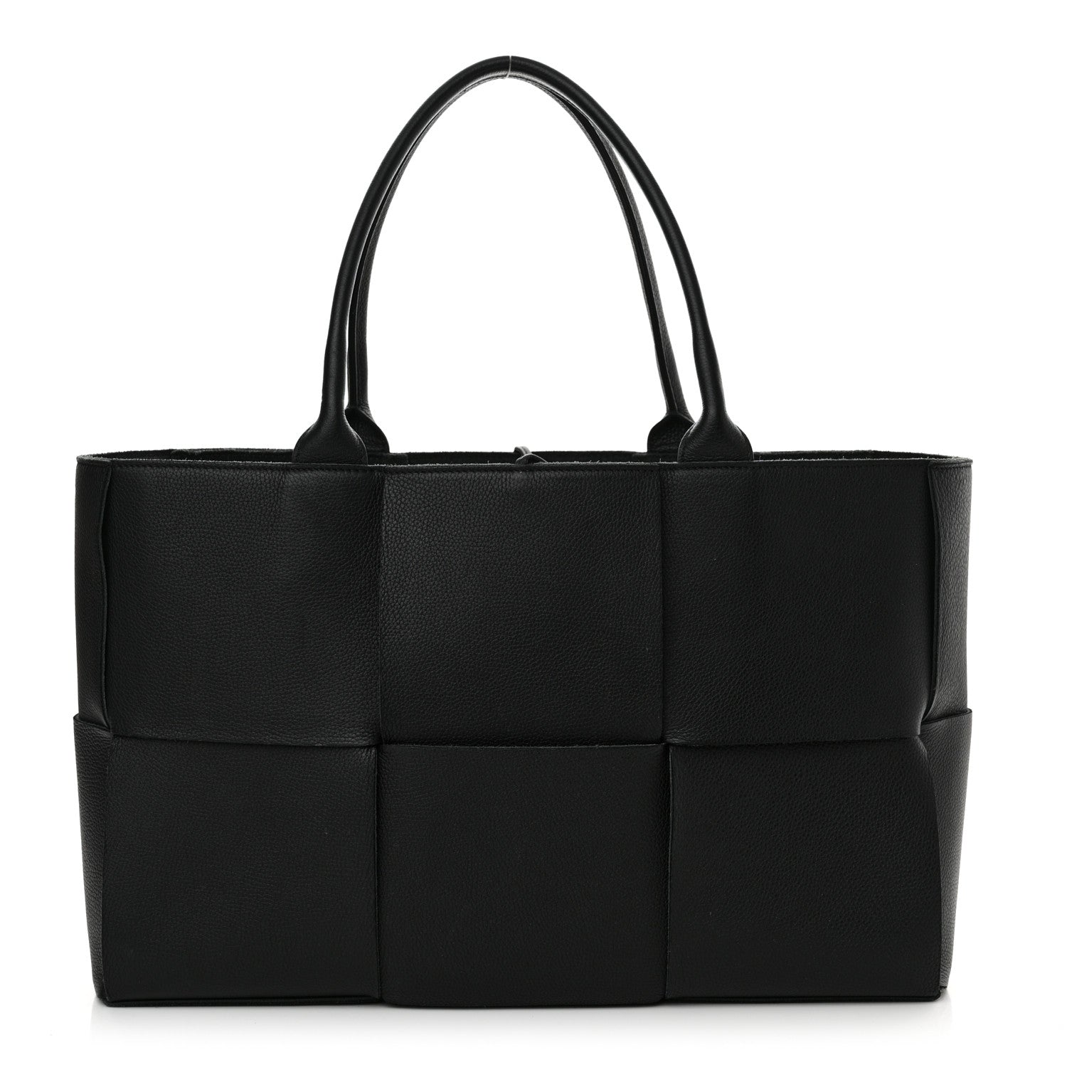 Bottega Veneta Grained Calfskin Maxi Intrecciato Arco Tote Black 1 of 12