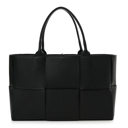 Bottega Veneta Grained Calfskin Maxi Intrecciato Arco Tote Black 1 of 12