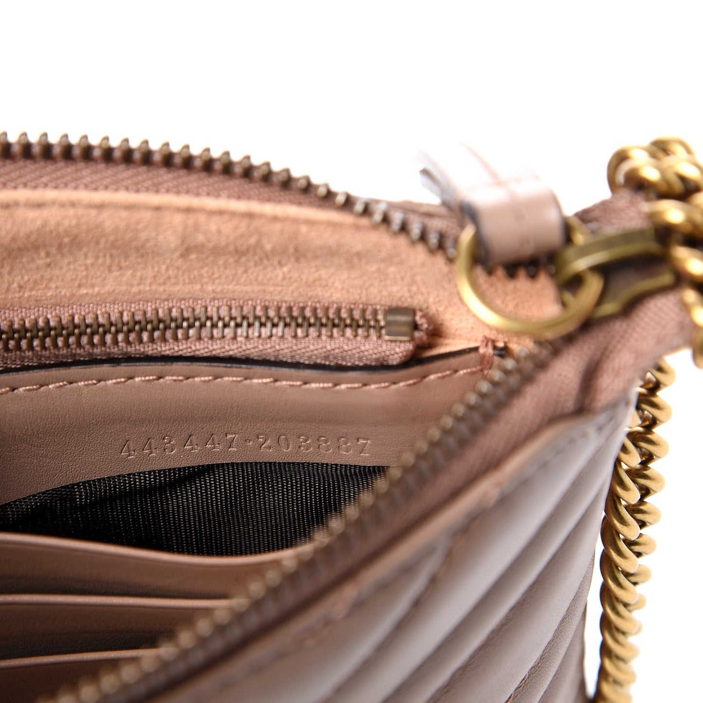 Calfskin Matelasse Mini GG Marmont Chain Bag Porcelain Rose