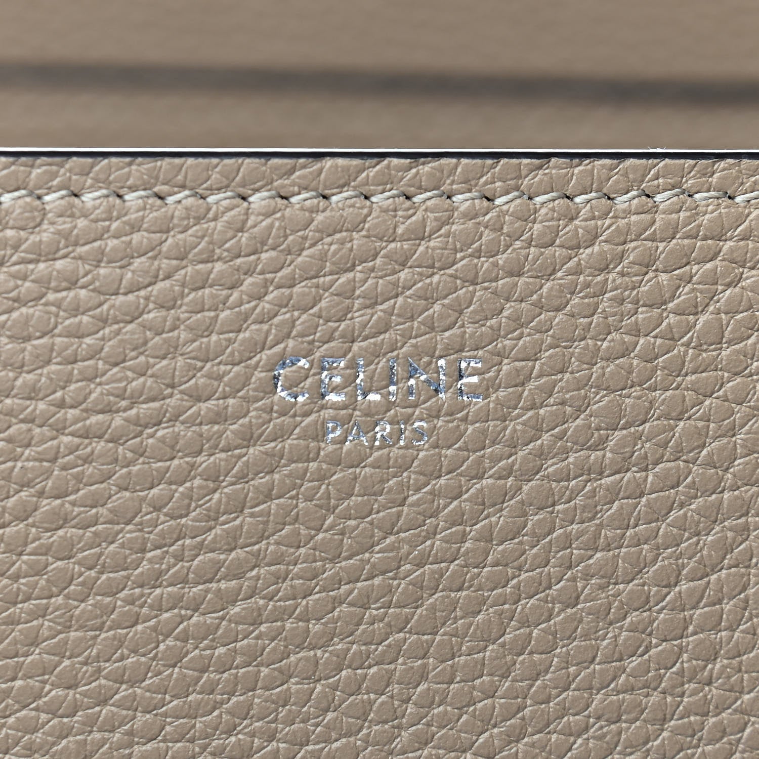 Celine Drummed Calfskin Mini Luggage Dune 7 of 9