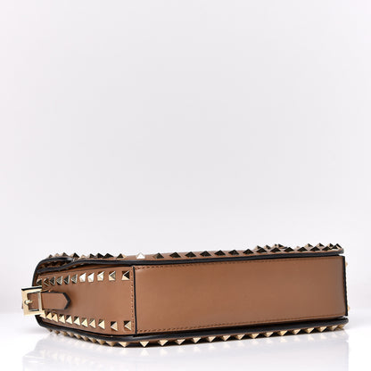 Valentino Garavani Vitello Medium Rockstud Flap Saddle Bag Nocciola 4 of 14