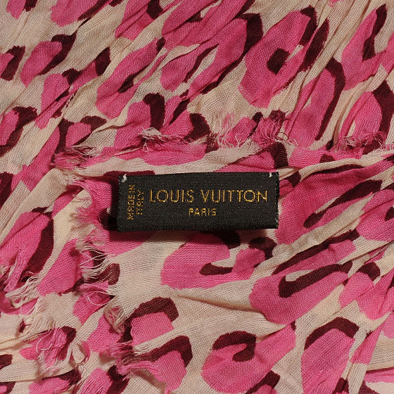 Cotton Leopard Pareo Blanc Corail