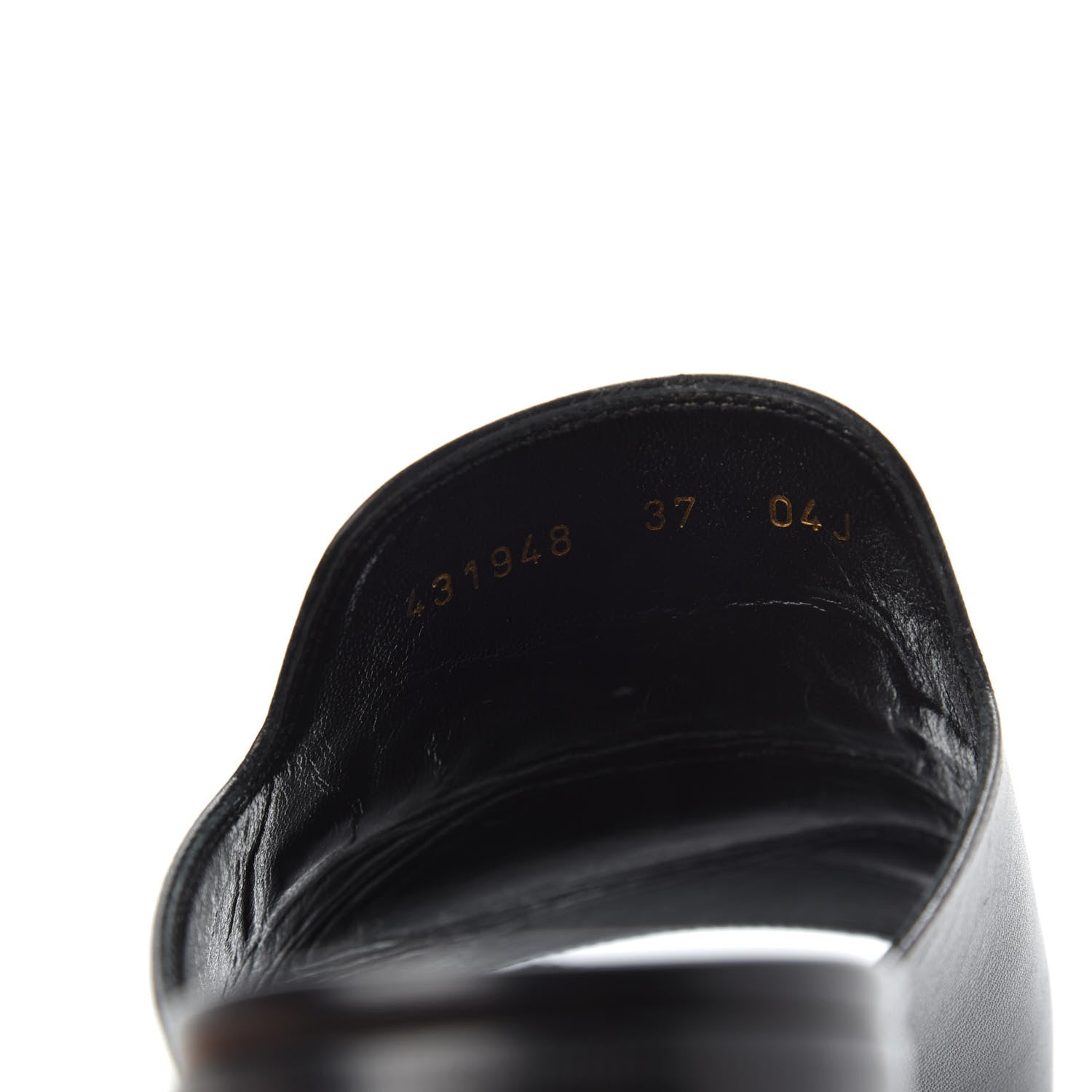 Gucci Malaga Kid Horsebit Slide Sandals 37.5 Black 9 of 11