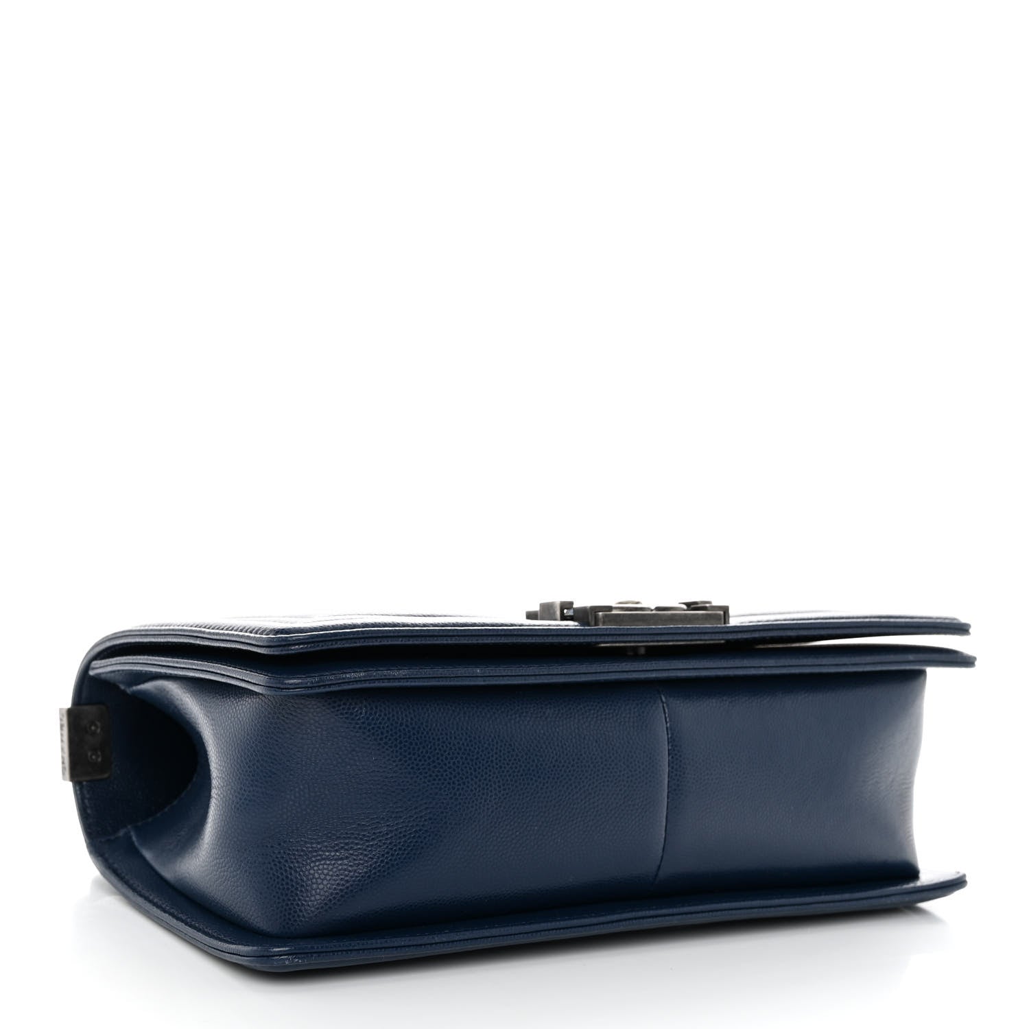 Chanel Caviar Chevron Quilted Medium Boy Flap Navy 4 of 10