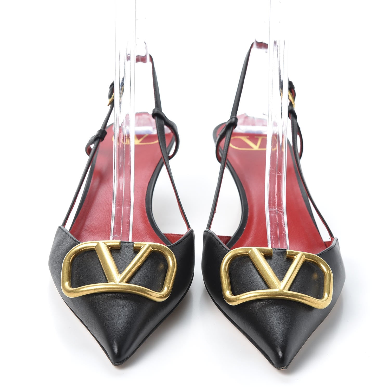 Valentino Garavani Calfskin Vlogo Slingback 40mm Pumps 40 Black 3 of 10