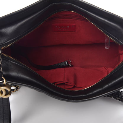 Chanel Aged Calfskin Quilted Medium Gabrielle Hobo Black 5 of 8