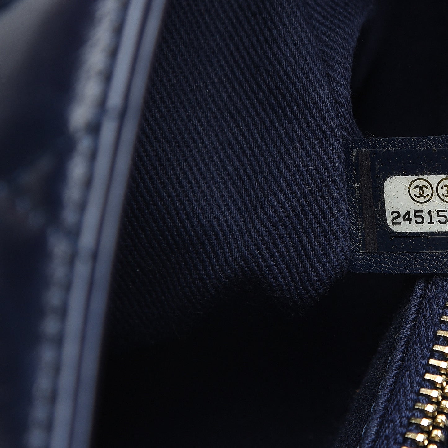 Calfskin Chevron Quilted Medium Coco Handle Flap Blue