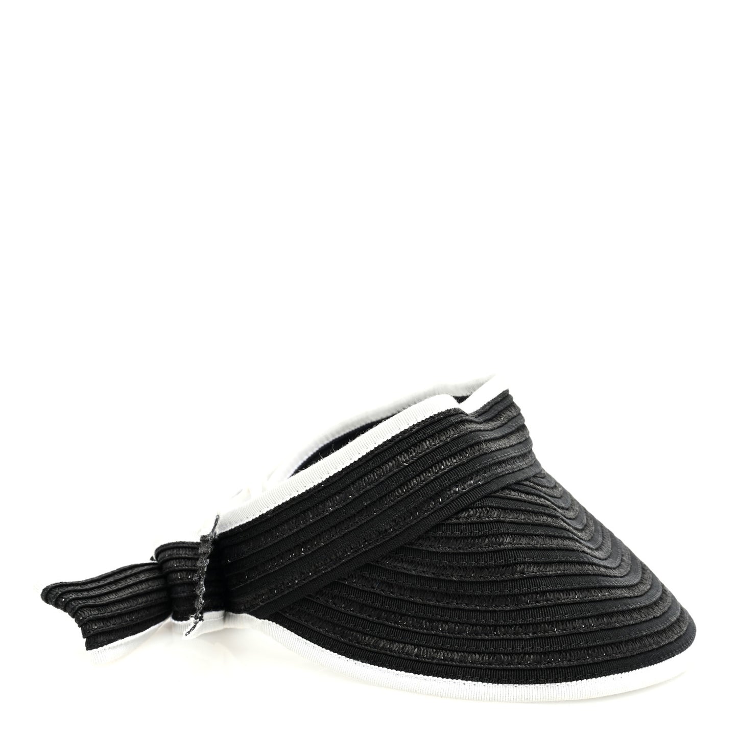 Abaca Cotton Ribbon Visor S Black