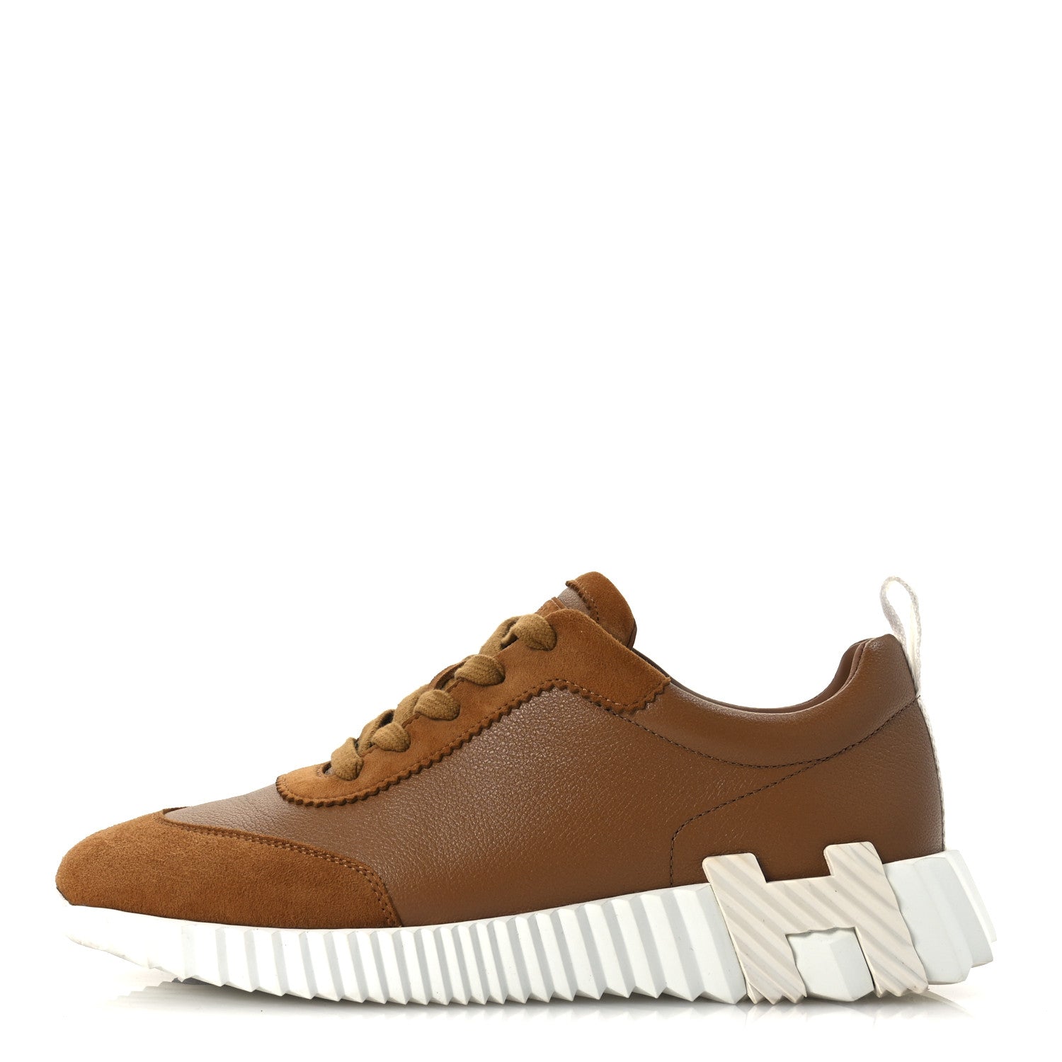 Hermes Sport Goatskin Suede Goatskin Womens Bouncing Sneakers 38.5 Naturel 1 of 11