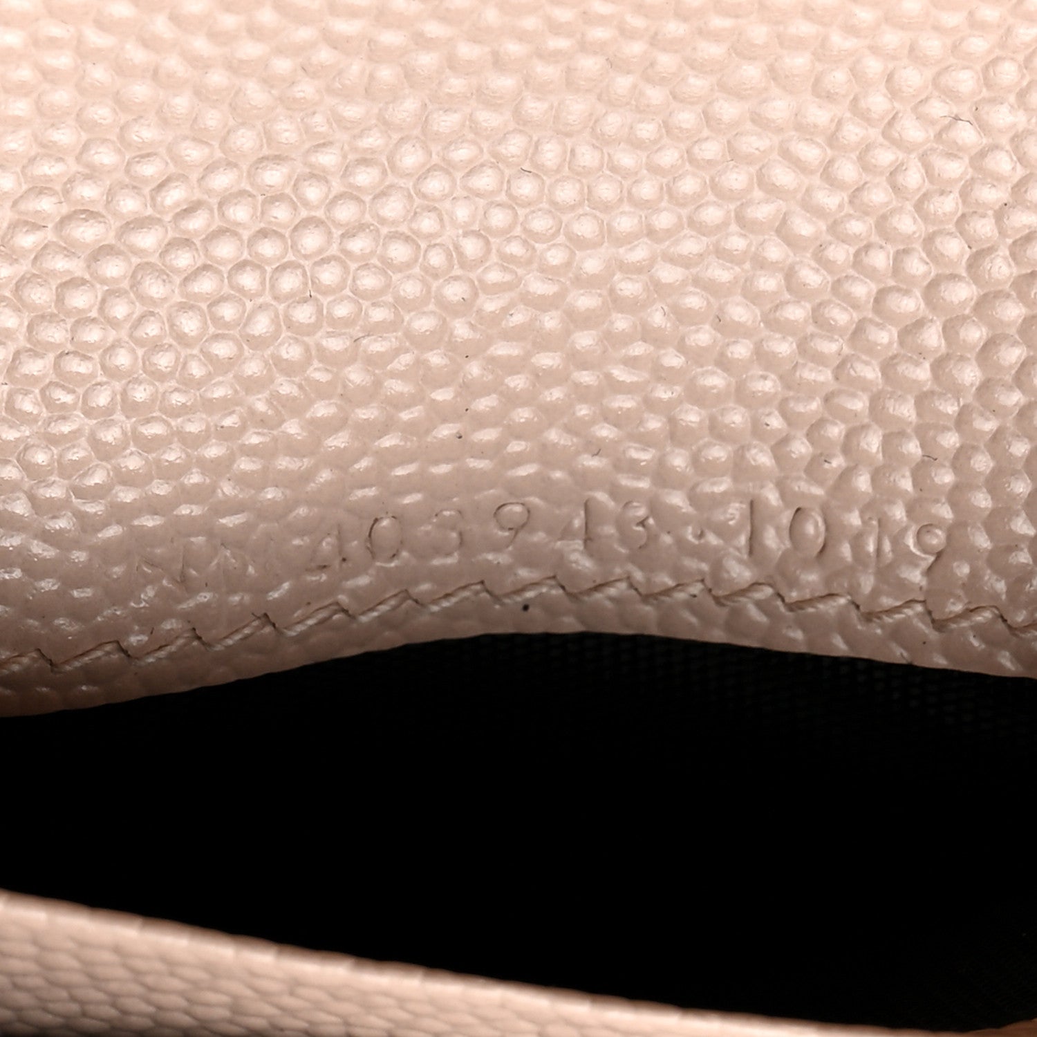 Saint Laurent Grain De Poudre Matelasse Chevron Small Monogram Envelope Wallet Pale Pink 7 of 8
