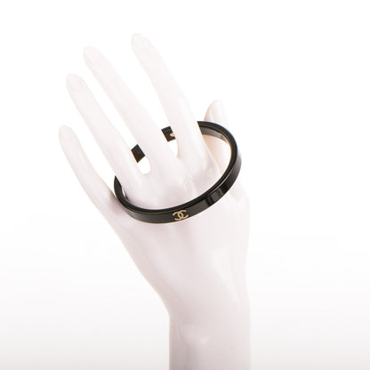 Chanel Resin Metal CC Bangle Black 2 of 4