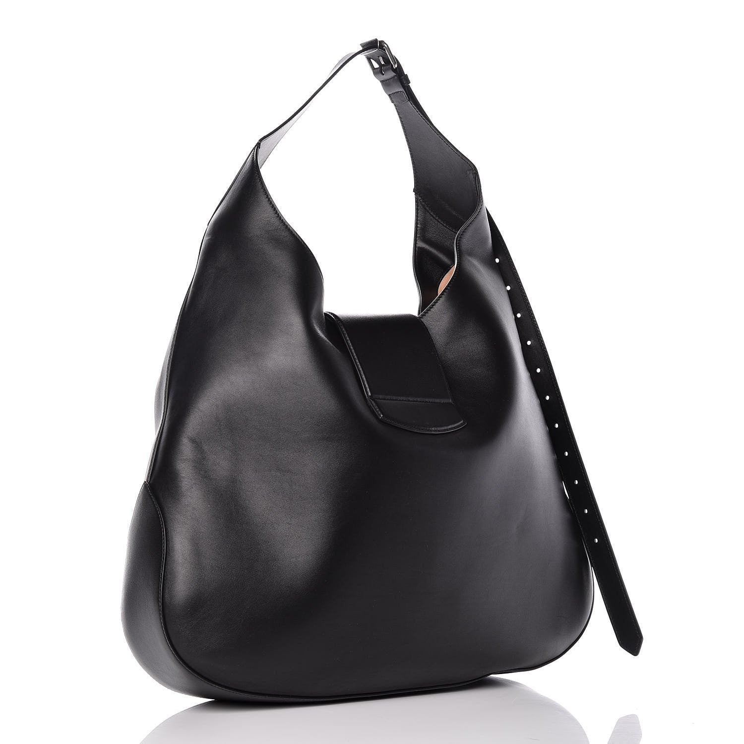 Gucci Calfskin Dog Embroidered Extra Large Dionysus Hobo Black 3 of 11