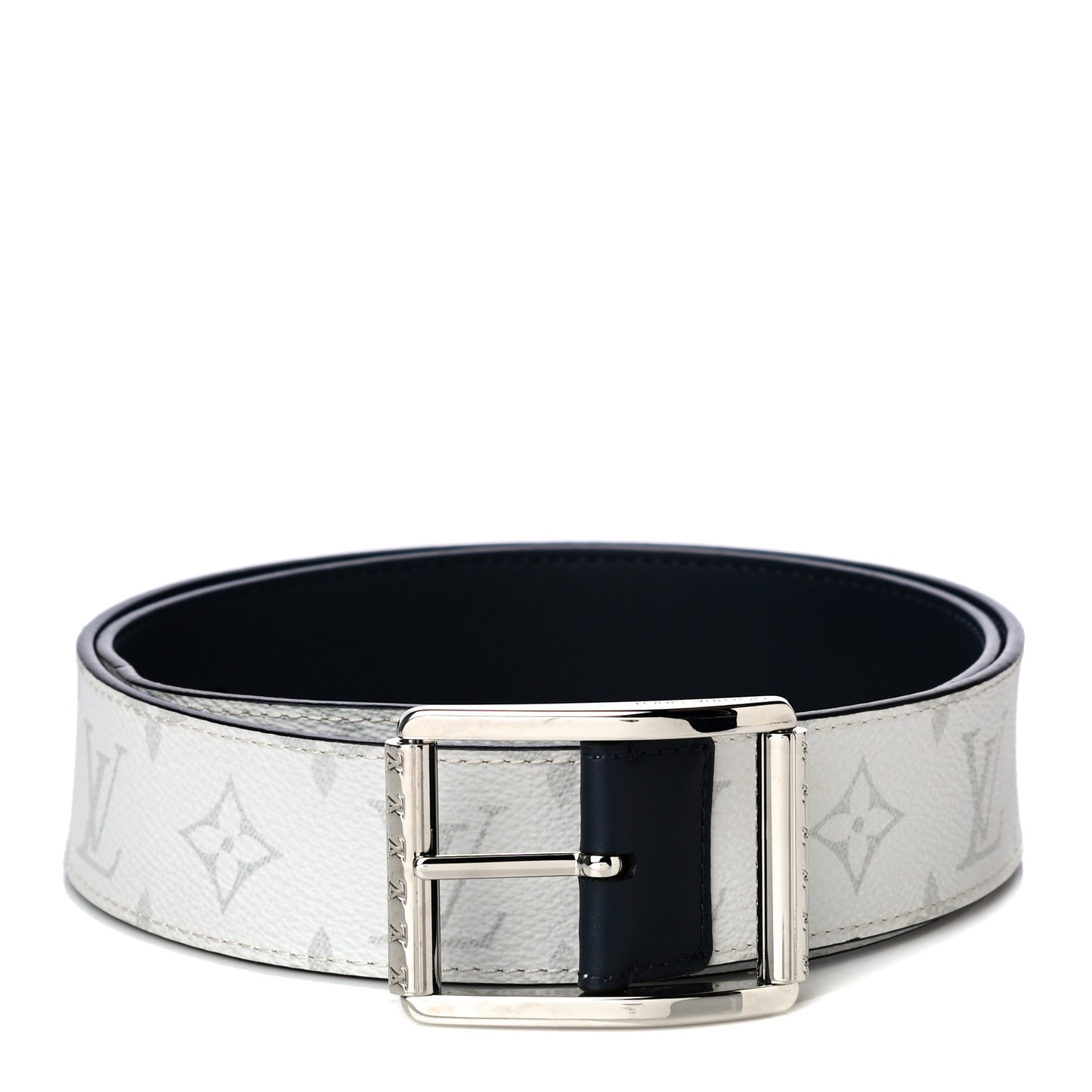 Monogram Calfskin Mens Reverso 40mm 90 36 White Navy