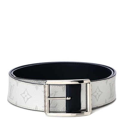 Louis Vuitton Monogram Calfskin Mens Reverso 40mm 90 36 White Navy 1 of 7