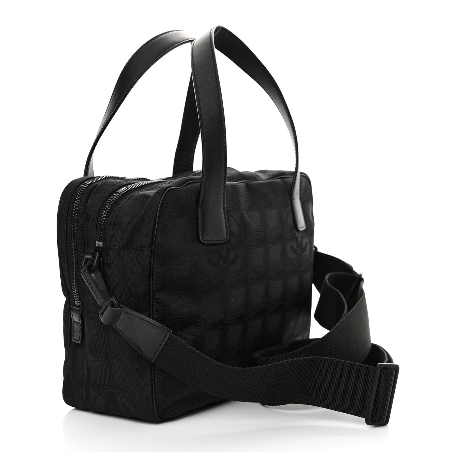 Nylon Travel Shoulder Bag Black