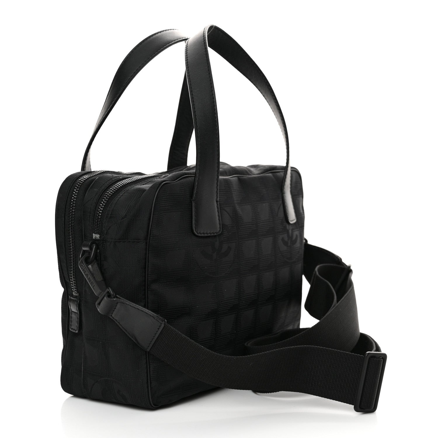 Chanel Nylon Travel Shoulder Bag Black 3 of 10
