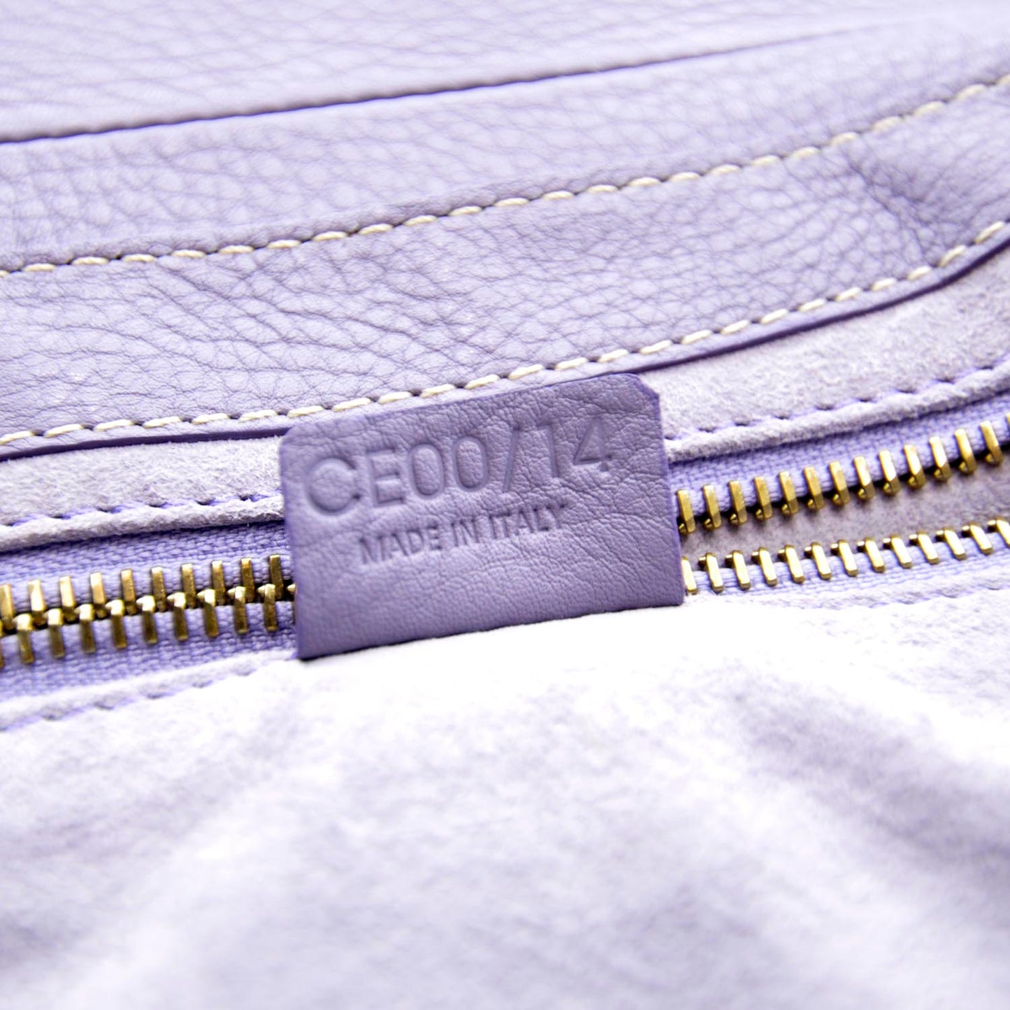 Leather Buckle Bag Purple
