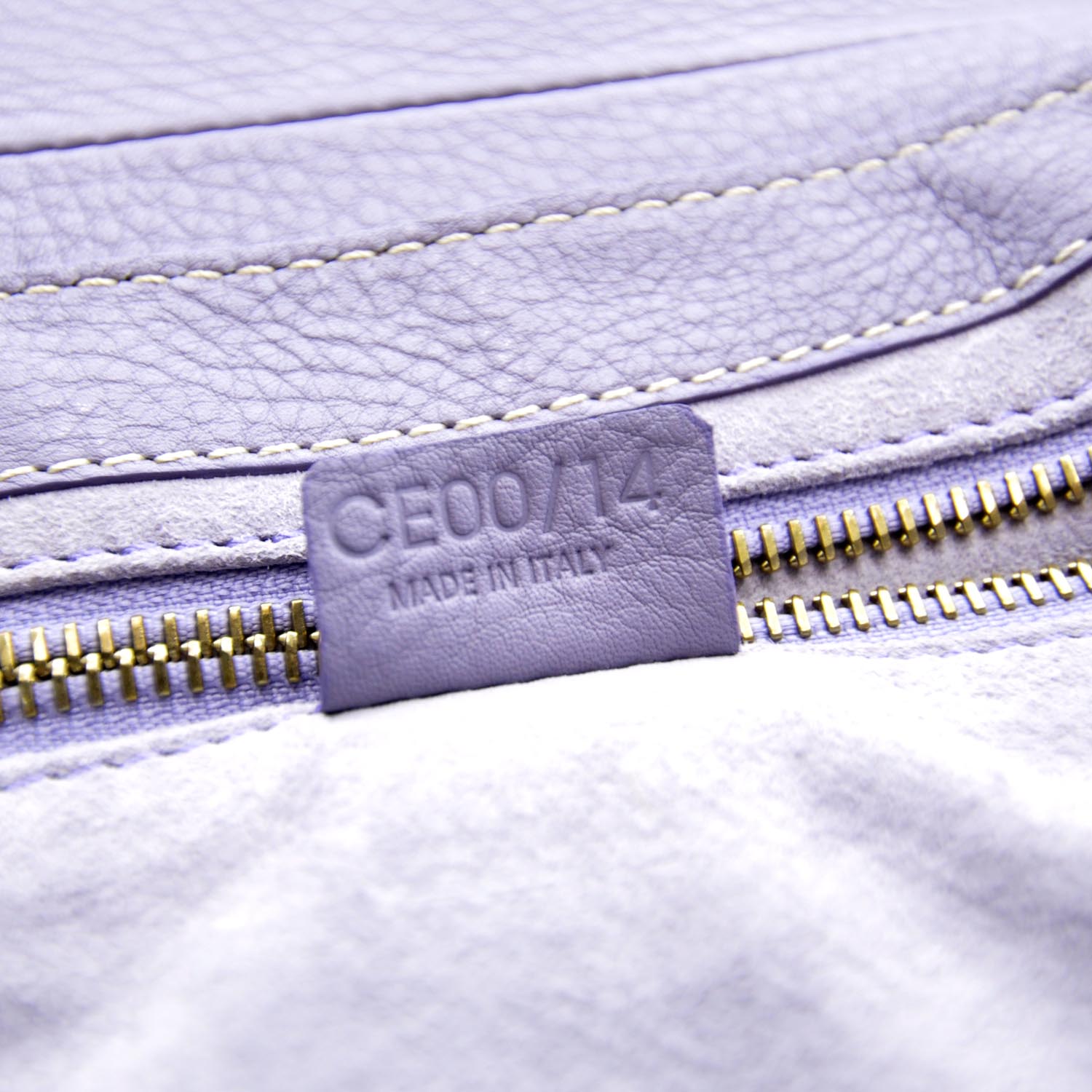Celine Leather Buckle Bag Purple 9 of 9