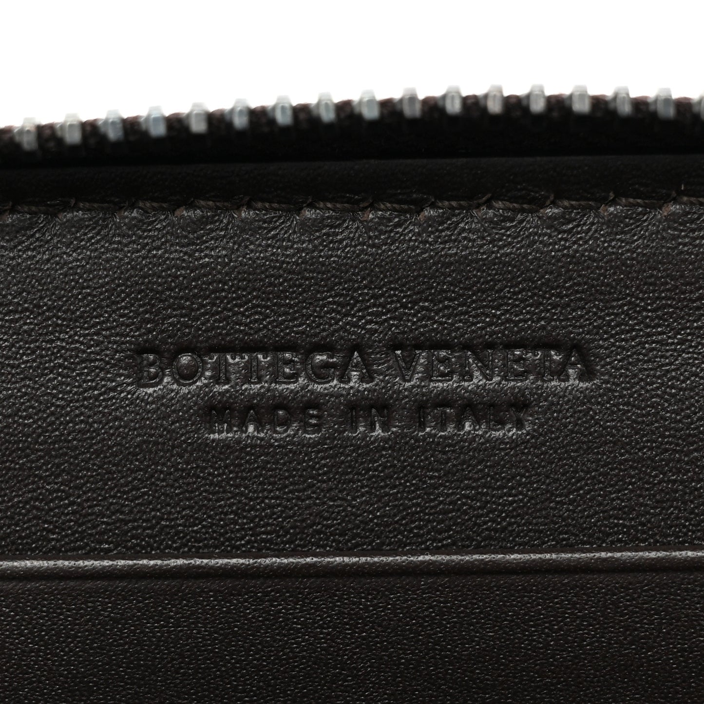 Nappa Intrecciato Zip Around Wallet Aubergine