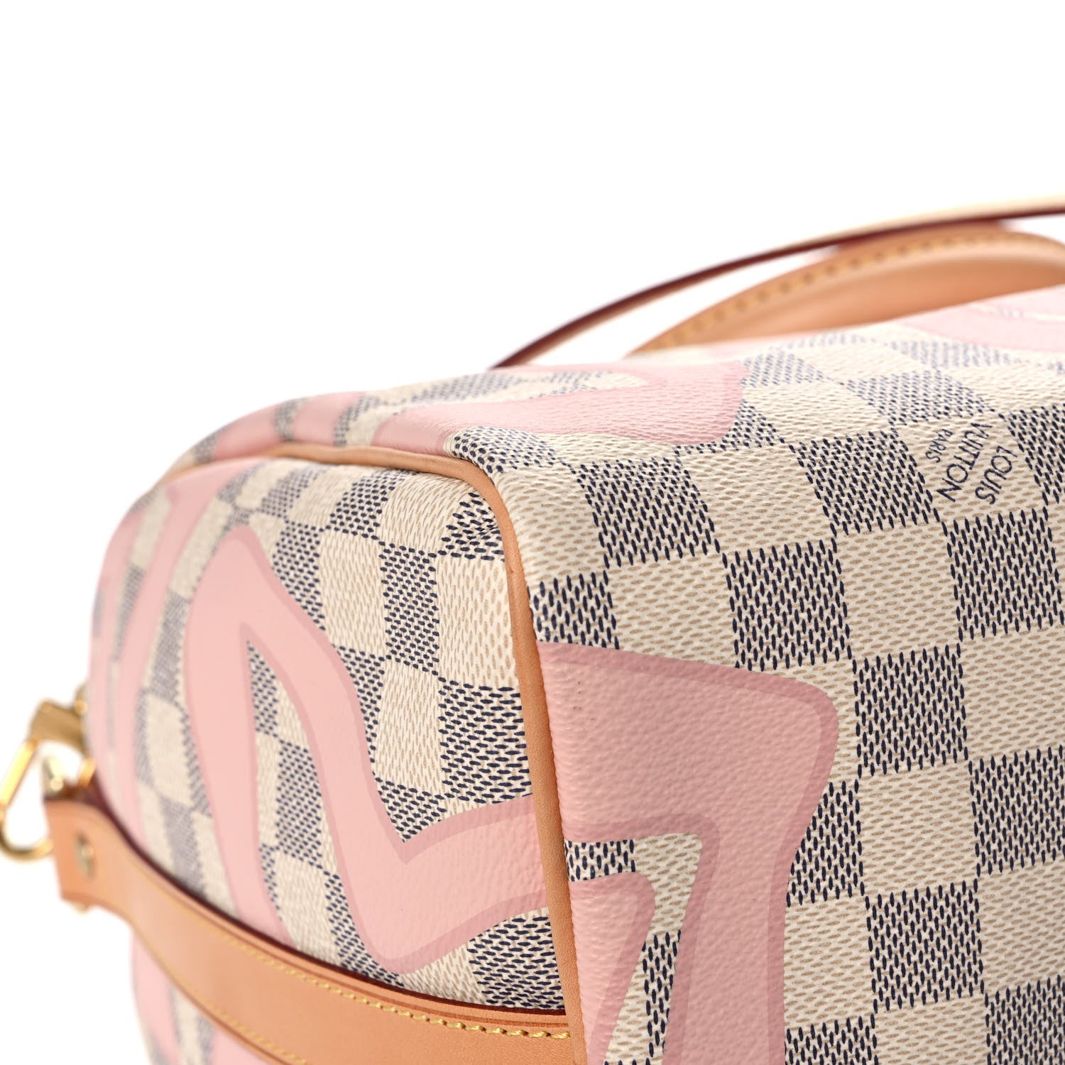 Louis Vuitton Damier Azur Tahitienne Speedy Bandouliere 30 Rose Ballerine 11 of 13