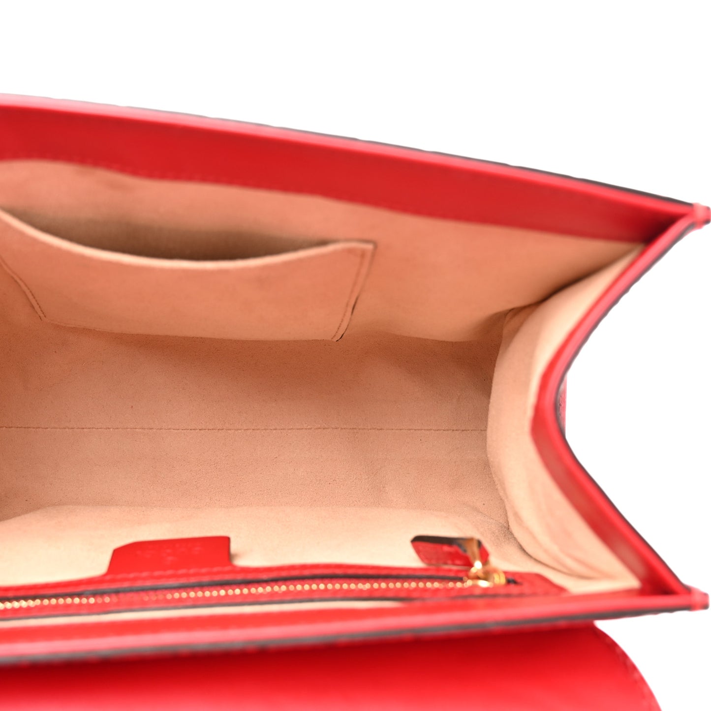 Guccissima Signature Small Padlock Top Handle Bag Hibiscus Red